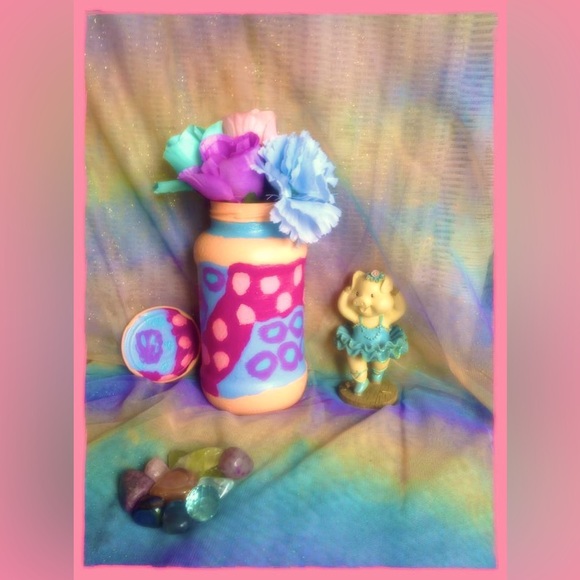 Handcrafted Upcycled Mystical Mountains Gypsy Jar - Picture 4 of 7